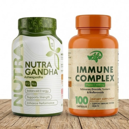 COMBO DEFENSAS FUERTES & CERO ESTRÉS (NUTRA GANDHA + INMUNE COMPLEX)