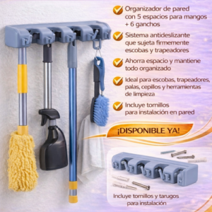 SOPORTE DE PARED PARA ESCOBAS (50 UND X CAJA)