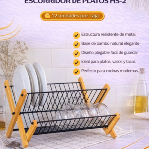 ESCURRIDOR DE PLATOS HS-2 (12 UND X CAJA)