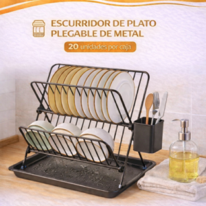 ESCURRIDOR DE PLATO PLEGABLE DE METAL