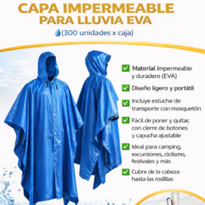 Capa impermeable para lluvia EVA