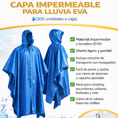 Capa impermeable para lluvia EVA