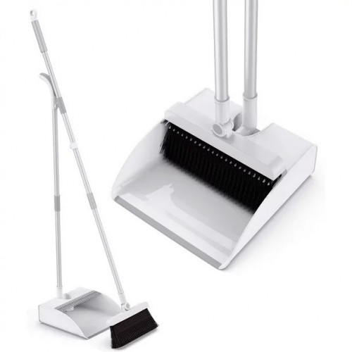 Escoba reclinable con recogedor