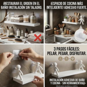 ORGANIZADOR DE BAÑO Y/O COCINA ADHERENTE