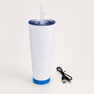 Vaso blanco con bocina para sublimar