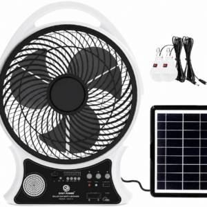 ABANICO RECARGABLE 14 SOLAR CON ALTAVOZ
