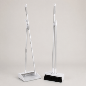 Escoba reclinable con recogedor