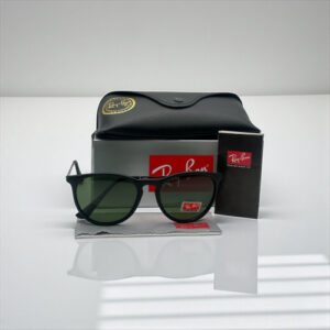 Gafas réplica tipo RAYBAN ERIKA NEGRO-VERDE con estuche