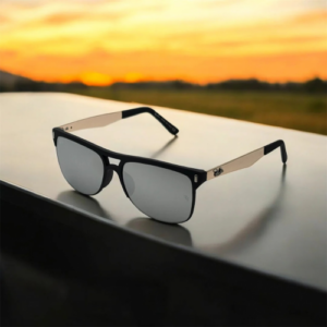 Gafas réplica tipo RAYBAN PD PLATEADA con estuche