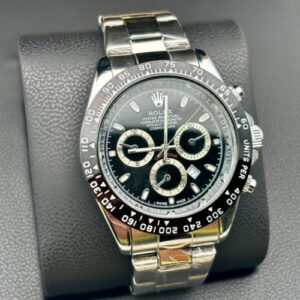 Reloj réplica tipo ROLEX DAYTONA SEMIAUTOMATICO PLATEADO-NEGRO