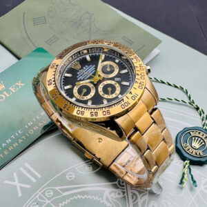 Reloj réplica tipo ROLEX DAYTONA SEMIAUTOMATICO DORADO-NEGRO