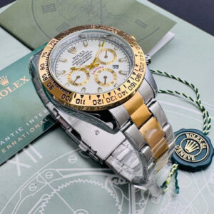 Reloj réplica tipo ROLEX DAYTONA SEMIAUTOMATICO BICOLOR-BLANCO