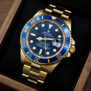 Reloj réplica tipo ROLEX SUBMARINER DORADO-AZUL