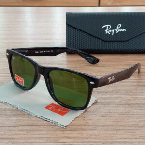Gafas réplica tipo RAYBAN WAYFARER NEGRO-VERDE con estuche