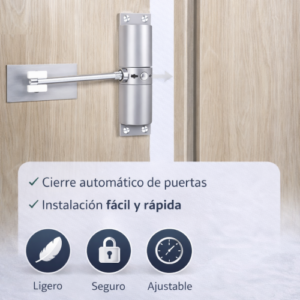 Cerrador de puerta en automático