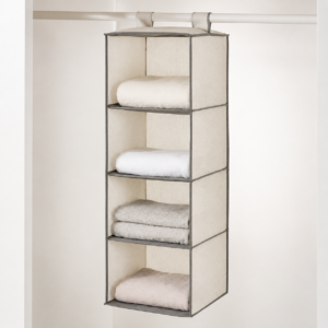 ORGANIZADOR COLGANTE 4 DIVISIONES CREMA (24 UND X CAJA)