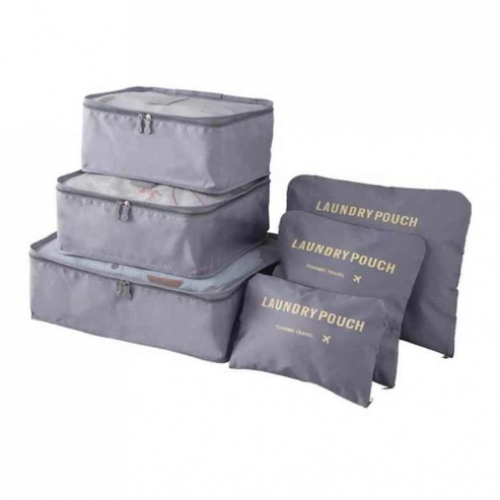 SET BOLSAS DE VIAJE GRIS