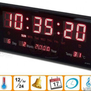 Reloj LED digital de pared con calendario