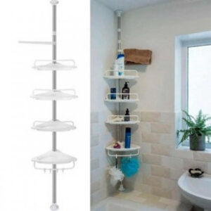 Esquinero organizador ajustable para baño