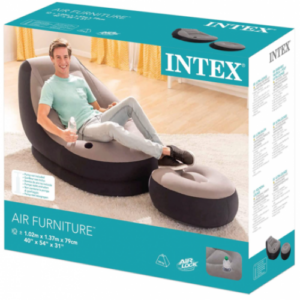 Sillón y reposapiés inflable