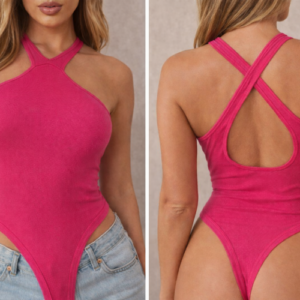 Body deportivo rosado claro