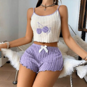 Pijama cherry lila talla XL