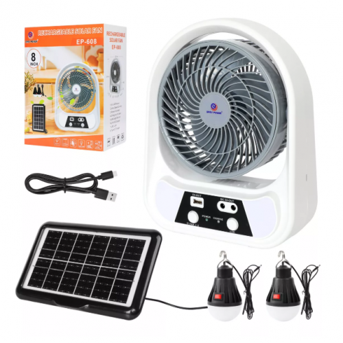 Abanico solar recargable portátil EP-608