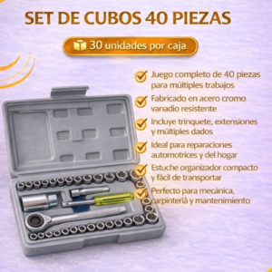 SET DE CUBOS DE 40 PIEZAS