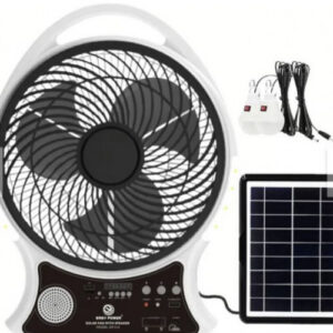 ABANICO RECARGABLE 14 SOLAR CON ALTAVOZ