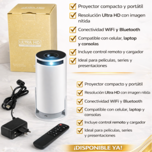MINI PROYECTOR HY300 ULTRA HD (20 UND X CAJA)