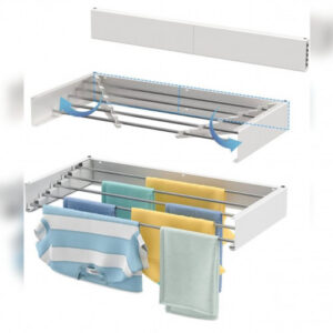 TENDEDERO PLEGLABLE DE PARED PARA ROPA (10 UND X CAJA)
