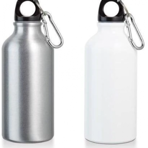 BOTELLA / TERMO DE ALUMINIO 500ML BLANCO DTF (48 UND X CAJA)