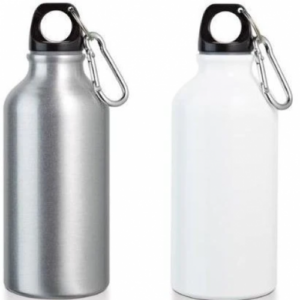 BOTELLA / TERMO DE ALUMINIO 500ML PLATEADO DTF (48 UND X CAJA)