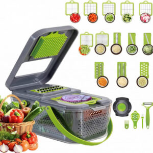 CORTADOR DE VEGETALES MULTIFUNCIONAL, 22 PIEZAS