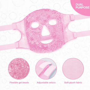 MÁSCARA FACIAL FRÍA PARA OJOS, MÁSCARA FACIAL DE HIELO, COMPRESA FRÍA Y CALIENTE PARA OJERAS, HINCHAZÓN, MIGRAÑAS.