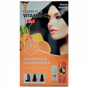 SHAMPOO Y ACONDICIONADOR DE KERATINA, ZANAHORIA Y VITAMINA C HEAVEN DOVE 400ML, 230ML CHAMPU
