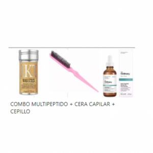 COMBO MULTIPÉPTIDO + CERA CAPILAR + CEPILLO