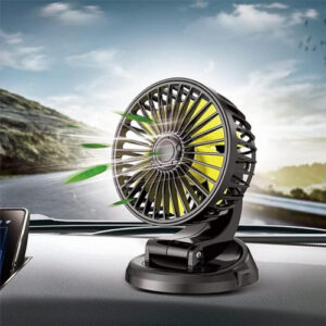 ABANICO VENTILADOR 1 CABEZAL 12V PARA VEHICULO CARRO MY-7088 MD-12476