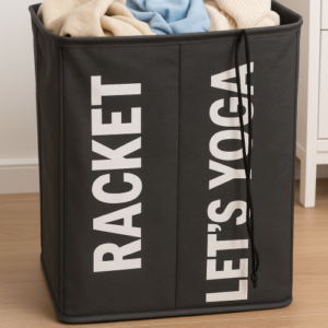 HAMPER/ CESTA DE ROPA SUCIA 2 DIVISIONES GRIS