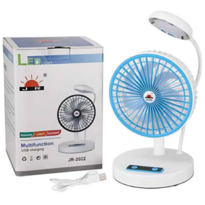 Ventilador de escritorio recargable con luz LED