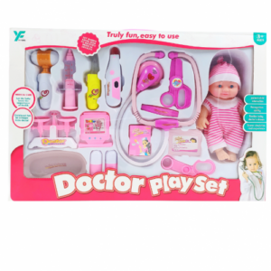 MUÑECA + KIT DE DOCTORA (ACCESORIOS TIENEN LUCES Y SONIDOS)