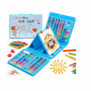 SET DE LAPICES DE COLORES 208 PIEZAS (10 UND X CAJA)