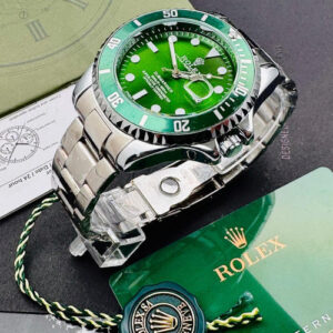 Reloj réplica tipo ROLEX SUBMARINER PLATEADO-VERDE