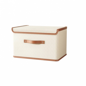 ORGANIZADOR DE ROPA CON TAPA GRANDE CREMA