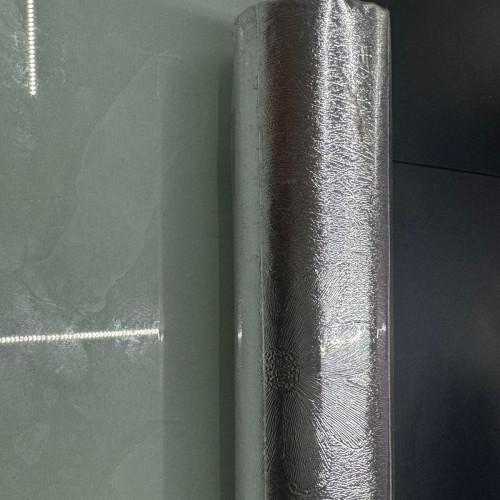 ROLLO DE PAPEL DE ALUMINIO ADHESIVO PARA COCINA 60CMX3M LISO FLOR (200 UND X CAJA)