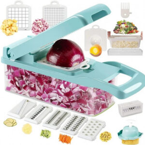 CORTADOR DE VEGETALES Y FRUTAS CON ACCESORIOS MULTIFUNCIÓN 10 EN 1 MD